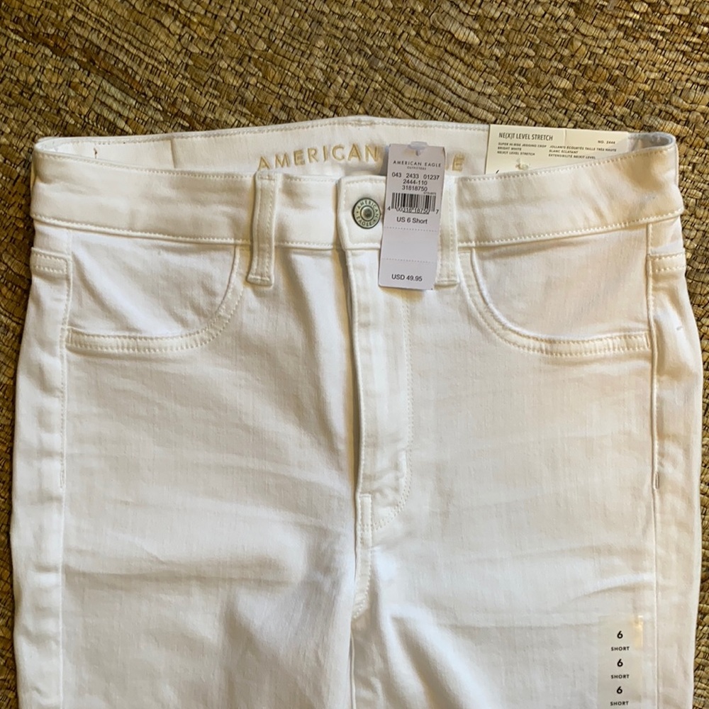AE SUPER HIGH RISE JEGGING CROP-BRIGHT WHITE